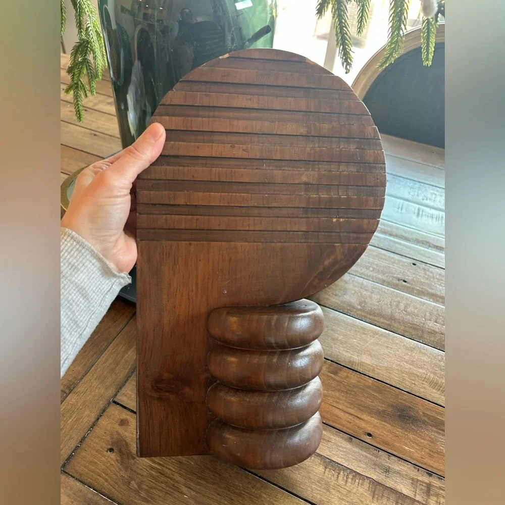 West Elm x Diego Olivero Geo Series Carved Wood Decor